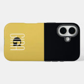 Coques Case-Mate iPhone Monogramme Black & Gold Girly Plutôt Initiale (Verso (horizontal))