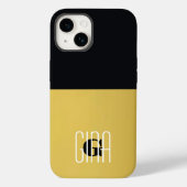 Coques Case-Mate iPhone Monogramme Black Gold & Girly Plutôt Initiale (Verso)