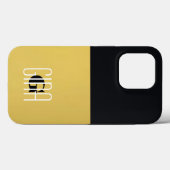Coques Case-Mate iPhone Monogramme Black Gold & Girly Plutôt Initiale (Verso (horizontal))