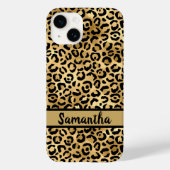 Coques Case-Mate iPhone Monogramme Black Gold Leopard Cheetah Imprimer (Verso)