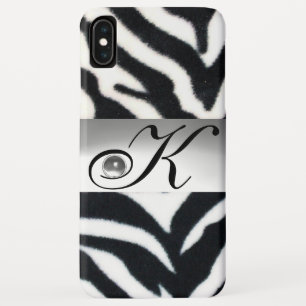 Case-Mate iPhone CASE MONOGRAMME BLACK WHITE ZEBRA FUR GRAY GEM,