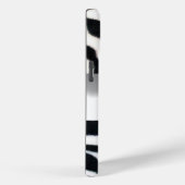 COQUES Case-Mate iPhone MONOGRAMME BLACK WHITE ZEBRA FUR GRAY GEM, (Verso / Droite)