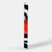 COQUES Case-Mate iPhone MONOGRAMME BLACK WHITE ZEBRA FUR RED GEM, (Verso / Droite)