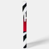 COQUES Case-Mate iPhone MONOGRAMME BLACK WHITE ZEBRA FUR RED GEM, (Verso / Gauche)