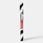 COQUES Case-Mate iPhone MONOGRAMME BLACK ZEBRA FUR ROSE GEM, (Verso / Gauche)