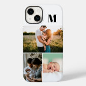Coques Case-Mate iPhone Monogramme blanc 3 Collage photo (Verso)