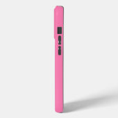 Coques Case-Mate iPhone Monogramme blanc arrière - plan rose simple (Verso / Gauche)
