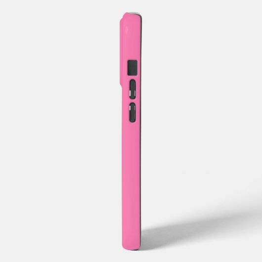 Coques Case-Mate iPhone Monogramme blanc arrière - plan rose simple (Verso / Gauche)