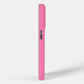 Coques Case-Mate iPhone Monogramme blanc arrière - plan rose simple (Verso / Droite)