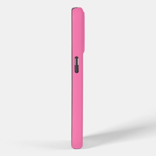Coques Case-Mate iPhone Monogramme blanc arrière - plan rose simple (Verso / Droite)