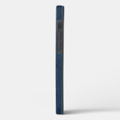 Coques Case-Mate iPhone Monogramme blanc bleu marine Personnalisé (Verso / Gauche)