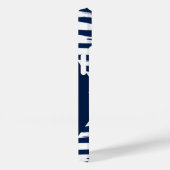 Coques Case-Mate iPhone Monogramme blanc bleu moderne personnalisé (Verso / Droite)