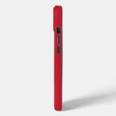 Coques Case-Mate iPhone Monogramme blanc minimal en rouge (Verso / Gauche)