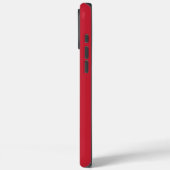 Coques Case-Mate iPhone Monogramme blanc minimal en rouge (Verso / Gauche)