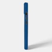 Coques Case-Mate iPhone Monogramme blanc minimal sur bleu marine (Verso / Gauche)