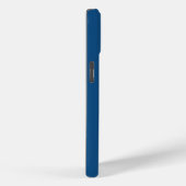 Coques Case-Mate iPhone Monogramme blanc minimal sur bleu marine (Verso / Droite)