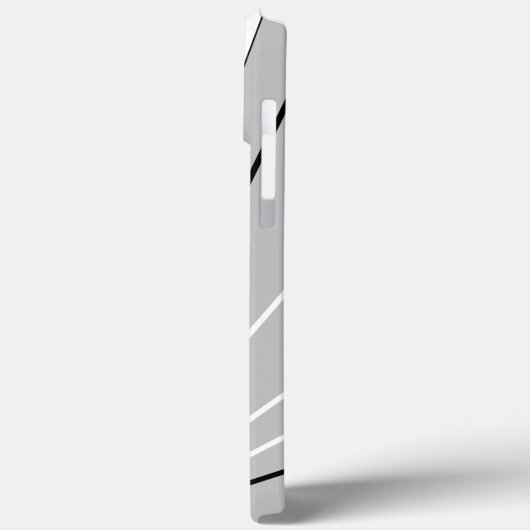 Coques Case-Mate iPhone Monogramme blanc noir Abstrait géométrique (Verso / Gauche)