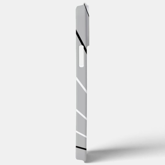 Coques Case-Mate iPhone Monogramme blanc noir Abstrait géométrique (Verso / Droite)