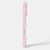 Coques Case-Mate iPhone Monogramme blanc Plat blanc rose doux rétro (Verso / Droite)