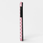 Coques Case-Mate iPhone monogramme blanc rose pois (Dos/Gauche)