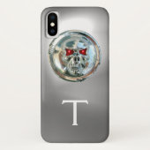 Coques Case-Mate iPhone MONOGRAMME blanc SKULL RIDERS (Dos)