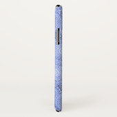 Coques Case-Mate iPhone Monogramme bleu cercles motif (Dos/Droite)