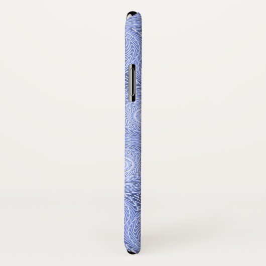 Coques Case-Mate iPhone Monogramme bleu cercles motif (Dos/Droite)