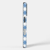 Coques Case-Mate iPhone Monogramme Bleu clair En vichy (Verso / Droite)