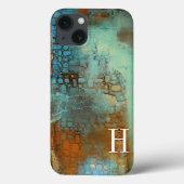 Coques Case-Mate iPhone Monogramme | Bleu deja (Verso)