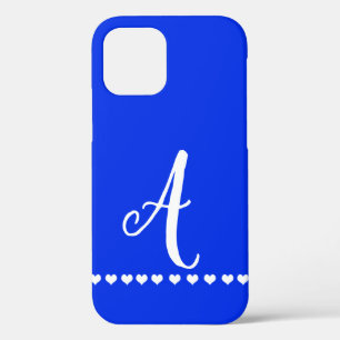 Case-Mate iPhone Case Monogramme bleu et blanc initial