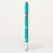 Coques Case-Mate iPhone Monogramme Bleu Et Blanc Préppy Nautique (Dos/Droite)