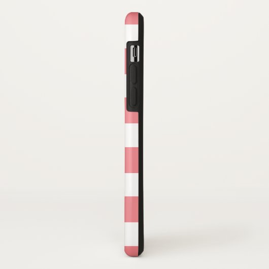 Coques Case-Mate iPhone monogramme bleu et blush preppy stripes (Dos/Gauche)