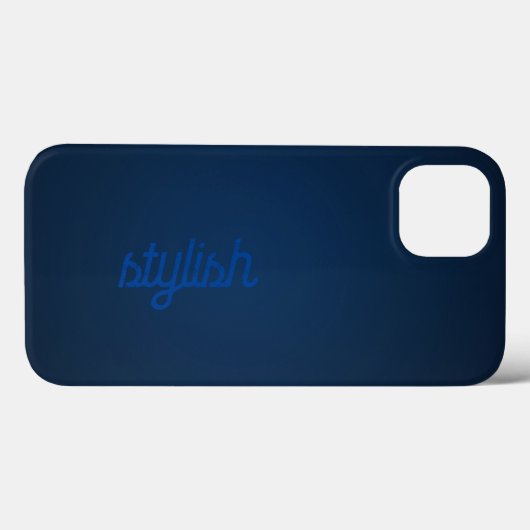 Coques Case-Mate iPhone Monogramme bleu foncé (Verso (horizontal))