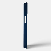 Coques Case-Mate iPhone Monogramme bleu foncé (Verso / Droite)