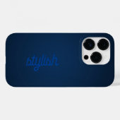 Coques Case-Mate iPhone Monogramme bleu foncé rustique (Verso (horizontal))