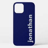 Coques Case-Mate iPhone Monogramme bleu marine (Verso)