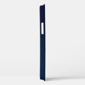 Coques Case-Mate iPhone Monogramme bleu marine moderne simple personnalisé (Verso / Droite)