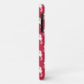 Coques Case-Mate iPhone Monogramme bleu Motif de cheval rouge unique (Dos/Gauche)