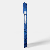 Coques Case-Mate iPhone Monogramme bleu personnalisé (Verso / Gauche)