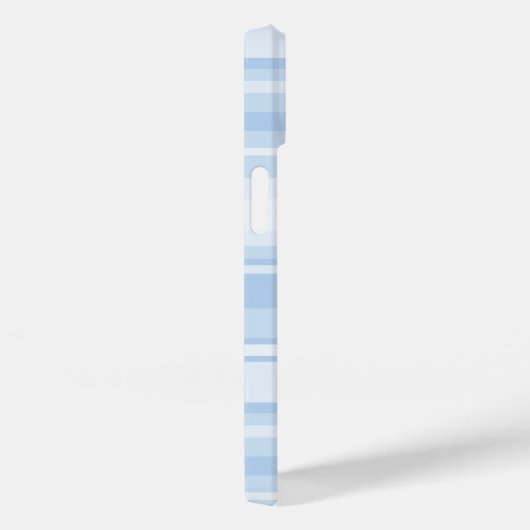 Coques Case-Mate iPhone Monogramme Bleu rayures (Verso / Droite)