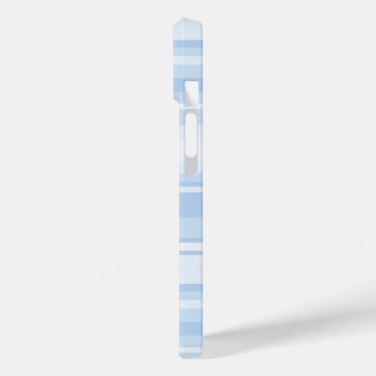 Coques Case-Mate iPhone Monogramme Bleu rayures (Verso / Gauche)