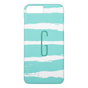 Coque Case-Mate Pour iPhone Monogramme Bleu rayures de peinture