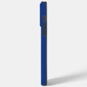 Coques Case-Mate iPhone Monogramme bleu simple moderne (Verso / Gauche)