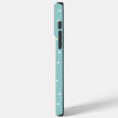 Coques Case-Mate iPhone Monogramme bleu turquoise (Verso / Gauche)