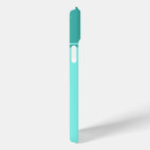 Coques Case-Mate iPhone Monogramme bleu Turquoise simple et joli (Verso / Droite)