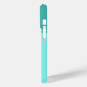 Coques Case-Mate iPhone Monogramme bleu Turquoise simple et joli (Verso / Gauche)