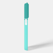 Coques Case-Mate iPhone Monogramme bleu Turquoise simple et joli (Verso / Droite)