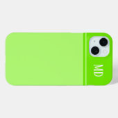 Coques Case-Mate iPhone Monogramme bleu Turquoise simple et joli (Verso (horizontal))
