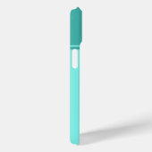 Coques Case-Mate iPhone Monogramme bleu Turquoise simple et joli (Verso / Droite)