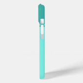 Coques Case-Mate iPhone Monogramme bleu Turquoise simple et joli (Verso / Gauche)